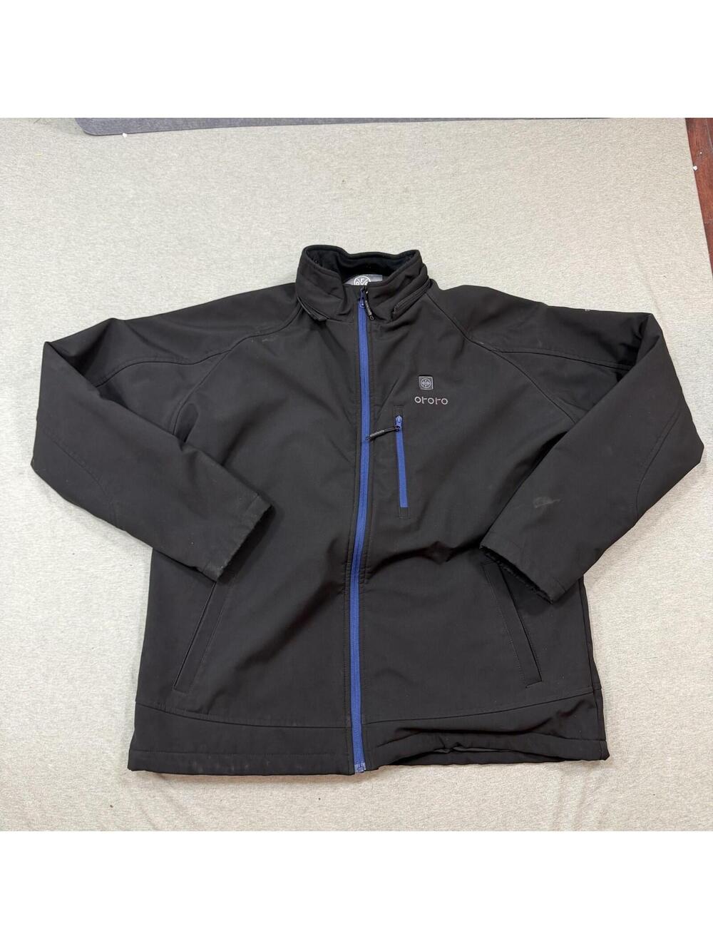 Ororo Heated Apparel Jacket Men Large Black Water Wind Resistant No Battery